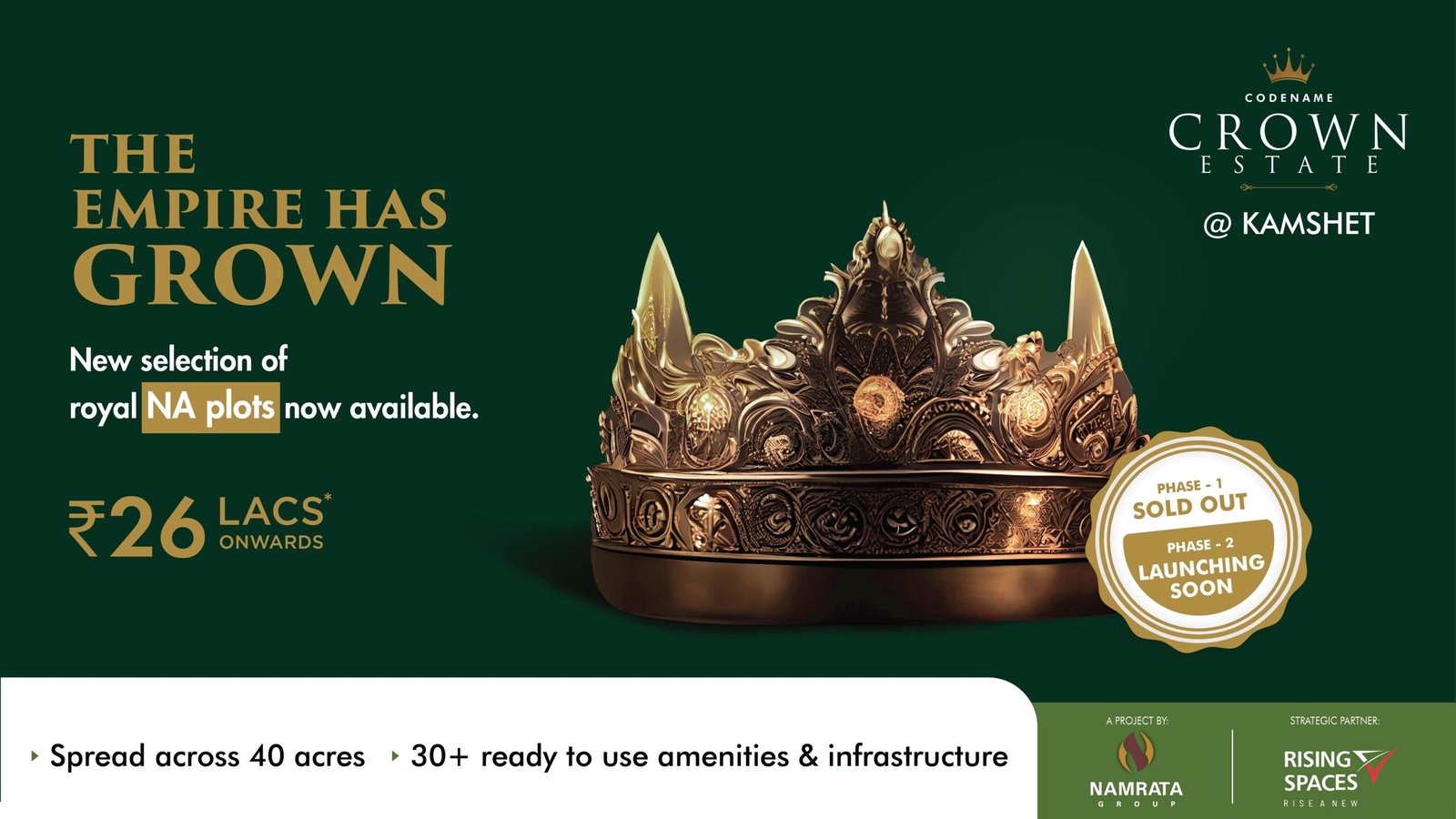 Crown Estate Royal NA Plots @ Kamshet